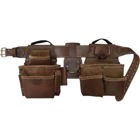 4 Piece and 17 Pockets Pro Framer’s Combo, Tool Belt with 2 Tool Pouches - Picture 1 of 7